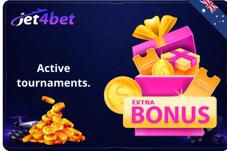 Jet4Bet active tournaments and prize campaigns with weekly pools up to 200,000 AUD