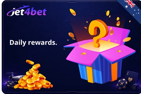 Jet4Bet Lucky Box and bonus store with daily rewards for loyalty members